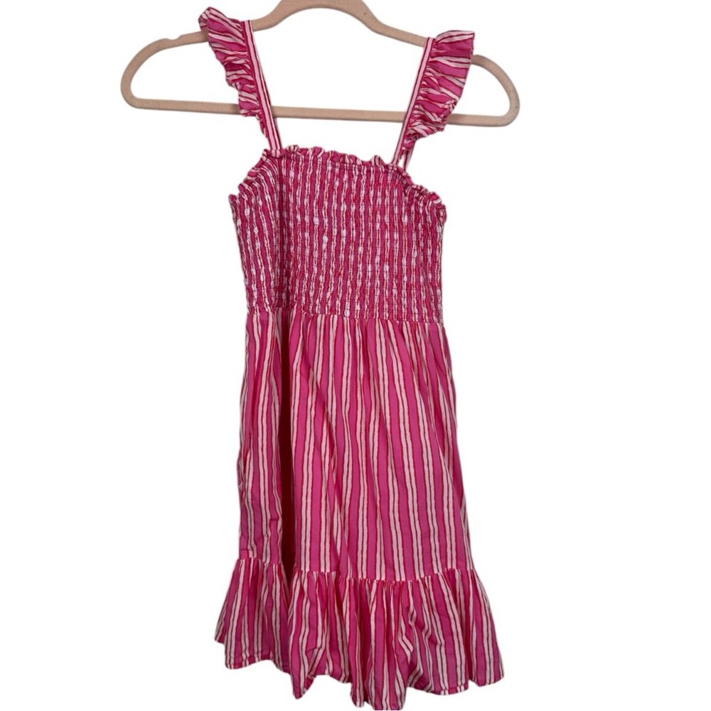 Vineyard Vines Girls Smocked Striped Dress M